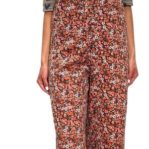 Zara jardinera Floral Women's Pants